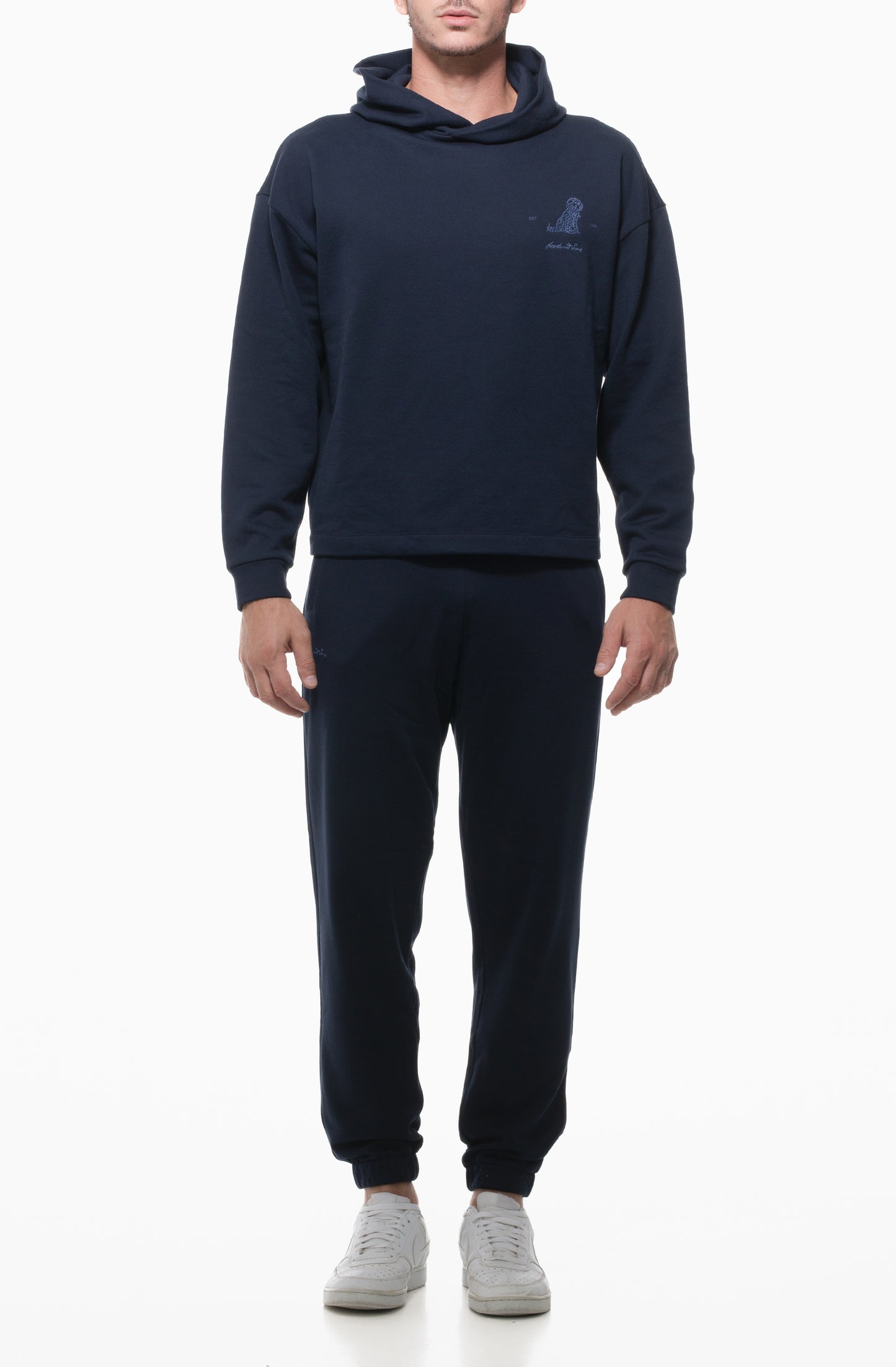 Blue Sweatpants Embroided