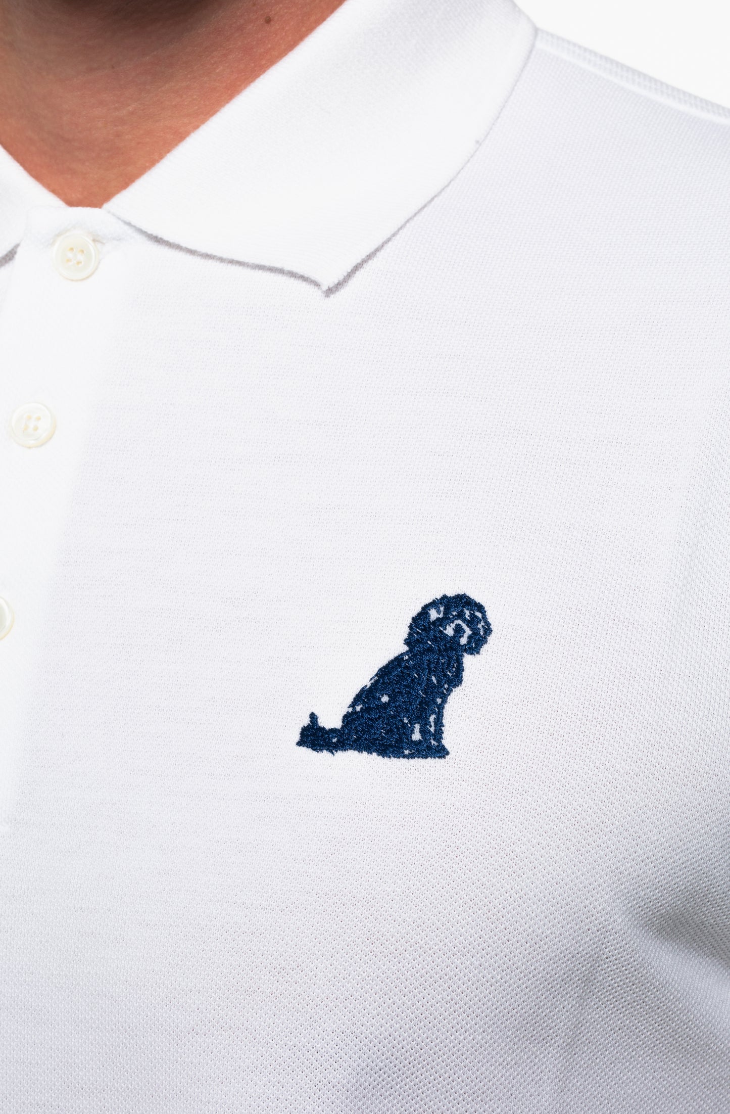 White Polo Embroidered